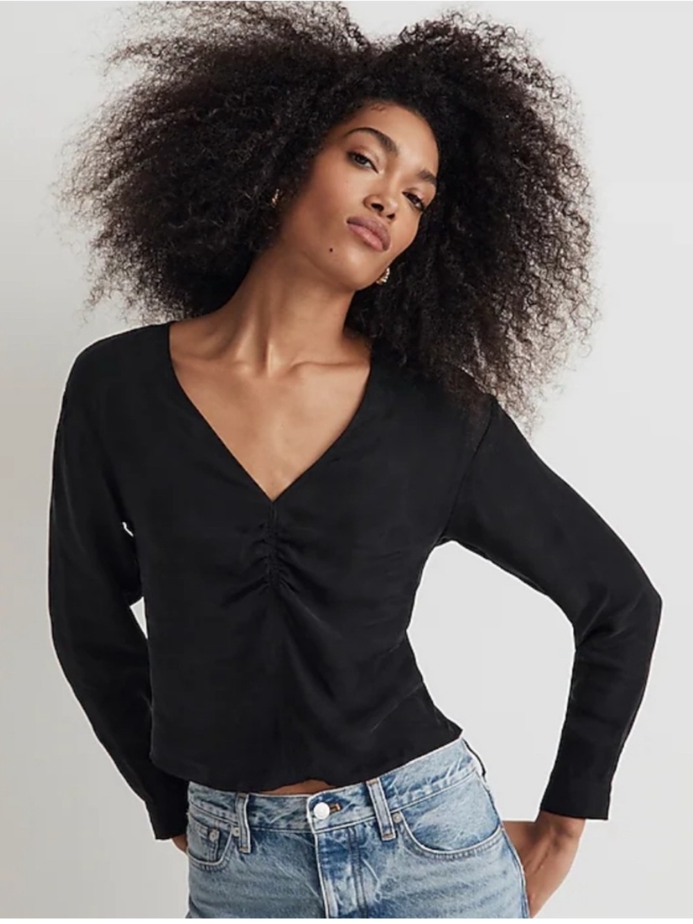Madewell Black Long Sleeve Top